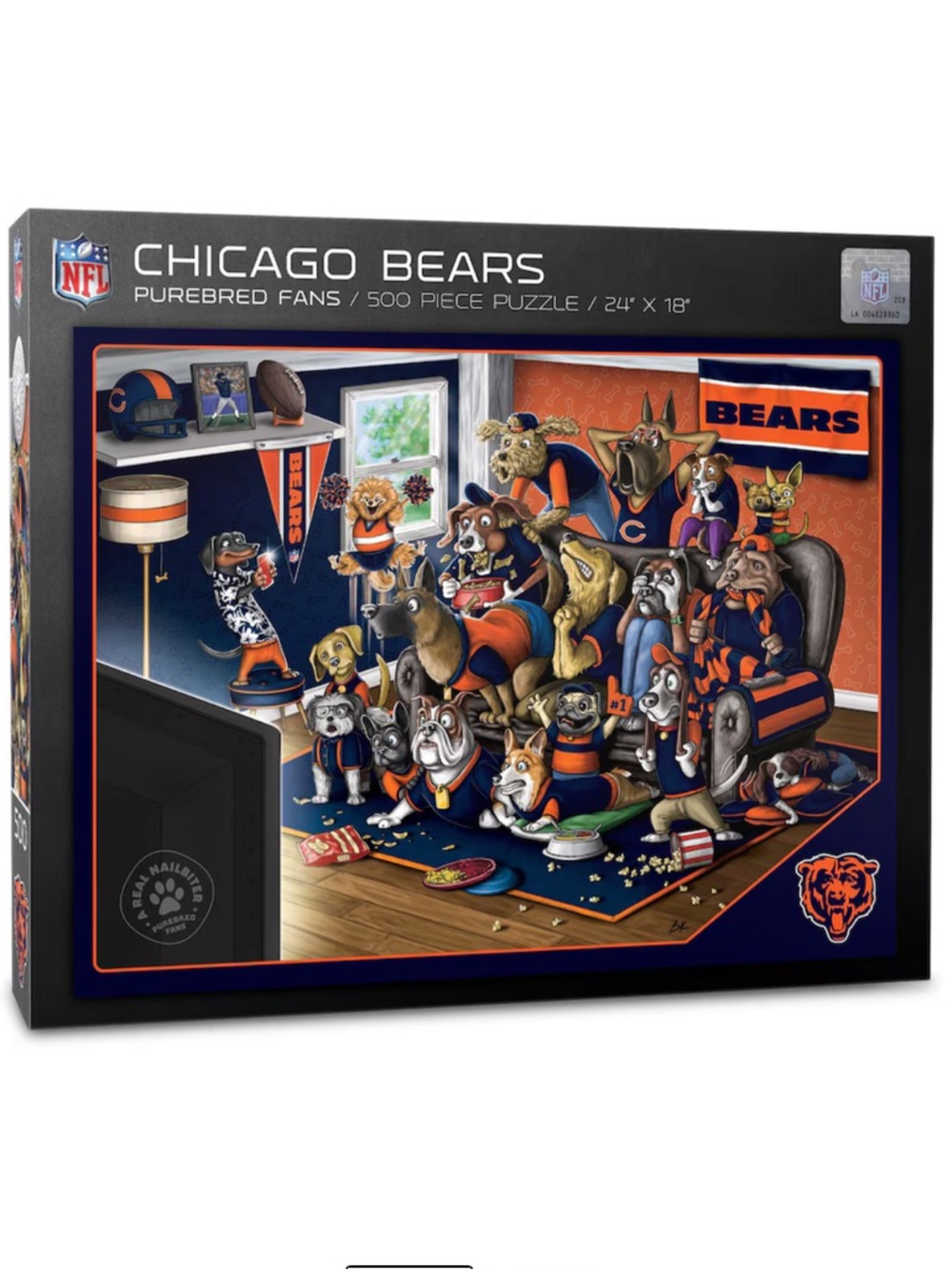 NEW! NFL Chicago Bears Puzzle - Purebred Fans - A Real Nail Biter - 500 Pieces